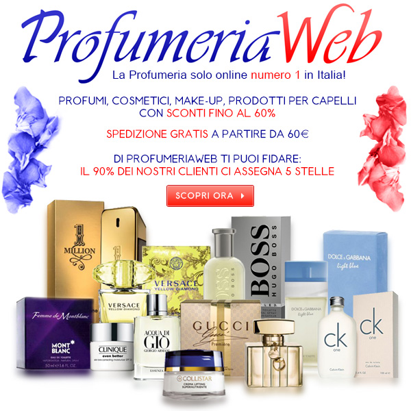Scopri ProfumeriaWeb! Sconti fino a 60%